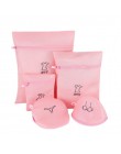 3 kolory haft worek na pranie chronione bielizna biustonosz skarpetki dedykowane pranie etui Zipper Mesh bielizna do prania bius
