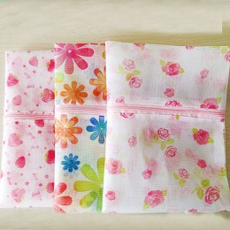 1PC 30*40cm zapinana na zamek siatki kosmetyczki bielizna organizator worek do prania przydatne siatki netto biustonosz umyć tor