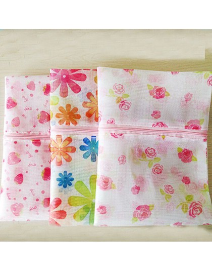 1PC 30*40cm zapinana na zamek siatki kosmetyczki bielizna organizator worek do prania przydatne siatki netto biustonosz umyć tor