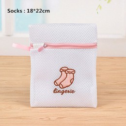 3 kolory haft worek na pranie chronione bielizna biustonosz skarpetki dedykowane pranie etui Zipper Mesh bielizna do prania bius