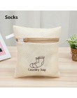 3 kolory haft worek na pranie chronione bielizna biustonosz skarpetki dedykowane pranie etui Zipper Mesh bielizna do prania bius