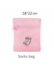 3 kolory haft worek na pranie chronione bielizna biustonosz skarpetki dedykowane pranie etui Zipper Mesh bielizna do prania bius