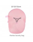 3 kolory haft worek na pranie chronione bielizna biustonosz skarpetki dedykowane pranie etui Zipper Mesh bielizna do prania bius