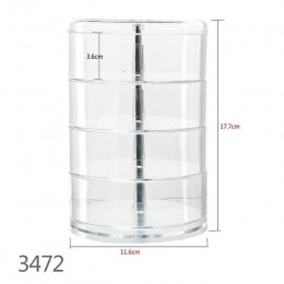 360 obracanie akrylowe kosmetyczne organizator na przybory do makijażu DIY odpinany Rangement Maquillage regulowany organizer na