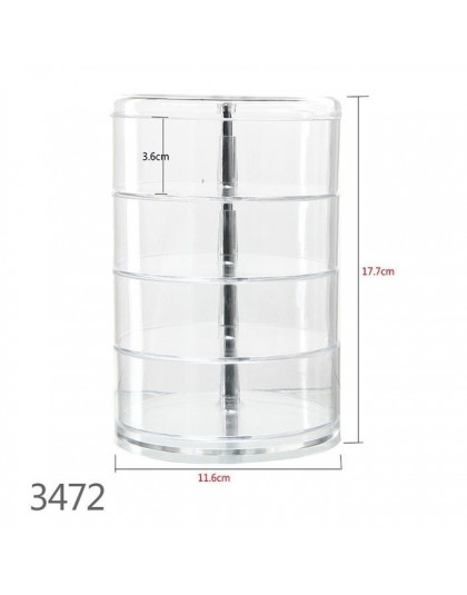 360 obracanie akrylowe kosmetyczne organizator na przybory do makijażu DIY odpinany Rangement Maquillage regulowany organizer na