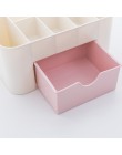 Plastikowy Organizer na kosmetyki do makijażu schowek kosmetyczne szuflady biżuteria pudełko wystawowe Case pulpit pojemnik kosm