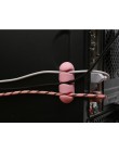 Zestaw słuchawkowy samoprzylepny Stick-on Wire Wrap organizator stojaków uchwyt na kabel stół biurko przewód Winder Collector Si