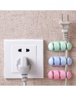 2 sztuk kolorowe kabel Winder drutu przechowywania kabel silikonowy Manager Holder biurko schludny organizator na kabel cyfrowy
