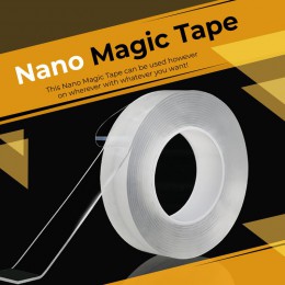 Wielokrotnego użytku dwustronne samoprzylepne Nano magiczna taśma dwustronna samoprzylepna Nano bezśladowa taśma zdejmowana nakl