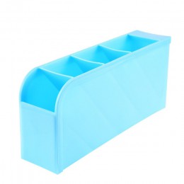 1PC plastikowy schowek na biurko 4 siatki długopis zastawa stołowa organizator Box przechowywanie kosmetyków wykończenie Box akc