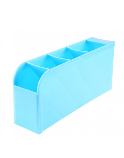 1PC plastikowy schowek na biurko 4 siatki długopis zastawa stołowa organizator Box przechowywanie kosmetyków wykończenie Box akc
