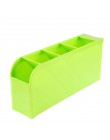 1PC plastikowy schowek na biurko 4 siatki długopis zastawa stołowa organizator Box przechowywanie kosmetyków wykończenie Box akc