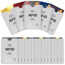 20 sztuk/partia Anti Scan RFID blokowanie pokrowiec na kartę pokrywa dla karty kredytowej zabezpieczyć swoją tożsamość debet IC 