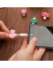 Cartoon zwierzęta Kawaii Stitch Hello Cat Batman słuchawki z kablem USB wygaszacz linii z ładowaniem telefonu komórkowego zabezp