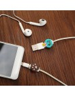 Cartoon zwierzęta Kawaii Stitch Hello Cat Batman słuchawki z kablem USB wygaszacz linii z ładowaniem telefonu komórkowego zabezp