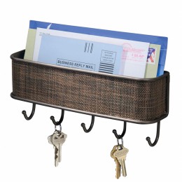 Uchwyt na klucze hak ścienny Folk czysta instrukcja Vintage Design wdzięku elegancki brązowy uchwyt na listy klucz organizator s
