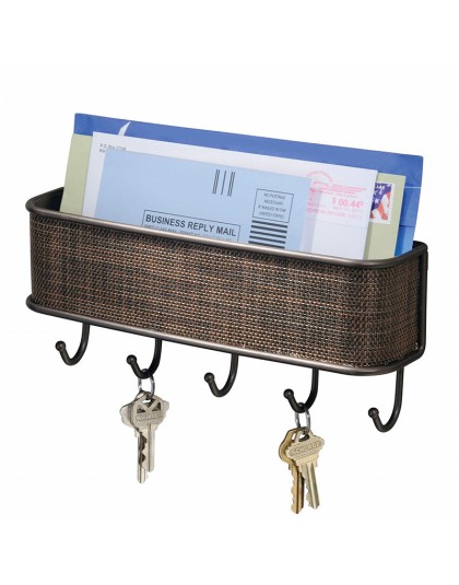 Uchwyt na klucze hak ścienny Folk czysta instrukcja Vintage Design wdzięku elegancki brązowy uchwyt na listy klucz organizator s