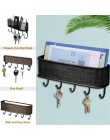 Uchwyt na klucze hak ścienny Folk czysta instrukcja Vintage Design wdzięku elegancki brązowy uchwyt na listy klucz organizator s