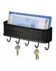 Uchwyt na klucze hak ścienny Folk czysta instrukcja Vintage Design wdzięku elegancki brązowy uchwyt na listy klucz organizator s