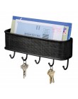 Uchwyt na klucze hak ścienny Folk czysta instrukcja Vintage Design wdzięku elegancki brązowy uchwyt na listy klucz organizator s