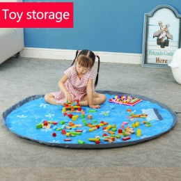 Przenośny dla dzieci torba do przechowywania zabawek i pad do grania dla LEGO pudełko do przechowywania zabawek woreczki podróżn