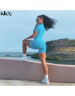 Kliou kobiety obcisłe body kombinezon na krótki rękaw odblaskowe list drukuj pajacyki 2019 kobiet golf moda body na co dzień