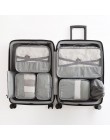Wysokiej jakości 7 sztuk/zestaw walizka organizator Koffer organizator zestawy Organizer bagażu pralnia worek opakowanie zestaw 