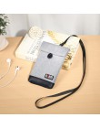 BUBM Casual Fashion telefon komórkowy saszetka na szyję odporna na wstrząsy torba Crossbody z etui na karty kredytowe na wszystk