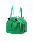 Wielokrotnego użytku duży wózek Clip-To-Cart sklep spożywczy Supermarket torby na zakupy przenośny zielony płócienna torba skład