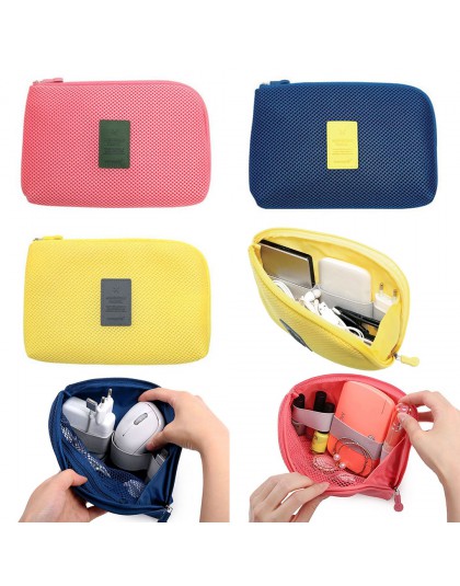 Pamięć cyfrowa torba dane usb organizer do kabli przewód słuchawkowy torba Pen Power Bank zestaw podróżny etui akcesoria elektro