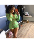 OMSJ 2020 pajacyki damskie piżamy niebo niebieski lampart drukuj z długim rękawem krótki kombinezon Sexy Onesie dla dorosła kobi