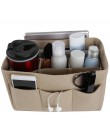 Filcowa wkładka torba na suwak kilka kieszeni torebka torebka Organizer Makeup Travel