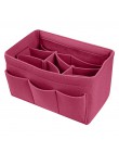 Filcowa wkładka torba na suwak kilka kieszeni torebka torebka Organizer Makeup Travel