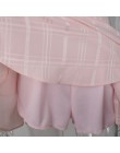 Letnie kombinezony dla kobiet 2020 krata ruffles kombinezon Sexy tkane kombinezony i pajacyki body kombinezony romper kombinezon