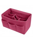 Filcowa wkładka torba na suwak kilka kieszeni torebka torebka Organizer Makeup Travel
