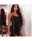 Lato Neon kolor odblaskowy bez rękawów playsuit 2019 moda basic czarna elastyczna casual damskie body odzież do joggingu odzież 