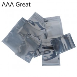 100 sztuk/partia antystatyczna aluminiowa torba do przechowywania Zip Lock Resealable Anti Static etui na akcesoria elektroniczn