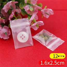 100 sztuk Mini zamek z tworzywa sztucznego torby Ziplock do pakowania pigułek woreczki małe torby na zamek błyskawiczny 0.12mm g