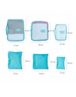 6 sztuk/zestaw torba do przechowywania podróżna odzież Tidy etui organizer bagażu przenośny pojemnik wodoodporne pudełko Drop Sh
