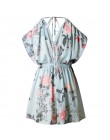 Styl boho Playsuit kwiatowy Print seksowne rampersy krótkie ogrodniczki Top Macacao Feminino kobiety ubrania w stylu casual, let