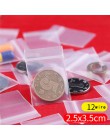 100 sztuk Mini zamek z tworzywa sztucznego torby Ziplock do pakowania pigułek woreczki małe torby na zamek błyskawiczny 0.12mm g