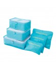 6 sztuk/zestaw torba do przechowywania podróżna odzież Tidy etui organizer bagażu przenośny pojemnik wodoodporne pudełko Drop Sh