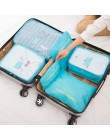 6 sztuk/zestaw torba do przechowywania podróżna odzież Tidy etui organizer bagażu przenośny pojemnik wodoodporne pudełko Drop Sh