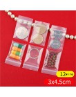 100 sztuk Mini zamek z tworzywa sztucznego torby Ziplock do pakowania pigułek woreczki małe torby na zamek błyskawiczny 0.12mm g