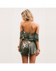 Danjeaner Off Shoulder styl boho kombinezon z nadrukiem kwiatowym kobiety śpioszki bez rękawów eleganckie seksowne wakacje na pl