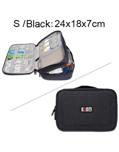 BUBM gadżet Organizer Case pamięć cyfrowa torba elektronika Organizer do ładowarek kable dysk twardy iPad Mini etui ochronne