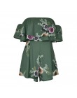 Danjeaner Off Shoulder styl boho kombinezon z nadrukiem kwiatowym kobiety śpioszki bez rękawów eleganckie seksowne wakacje na pl