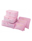6 sztuk/zestaw torba do przechowywania podróżna odzież Tidy etui organizer bagażu przenośny pojemnik wodoodporne pudełko Drop Sh