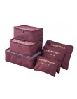 6 sztuk/zestaw torba do przechowywania podróżna odzież Tidy etui organizer bagażu przenośny pojemnik wodoodporne pudełko Drop Sh