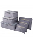 6 sztuk/zestaw torba do przechowywania podróżna odzież Tidy etui organizer bagażu przenośny pojemnik wodoodporne pudełko Drop Sh
